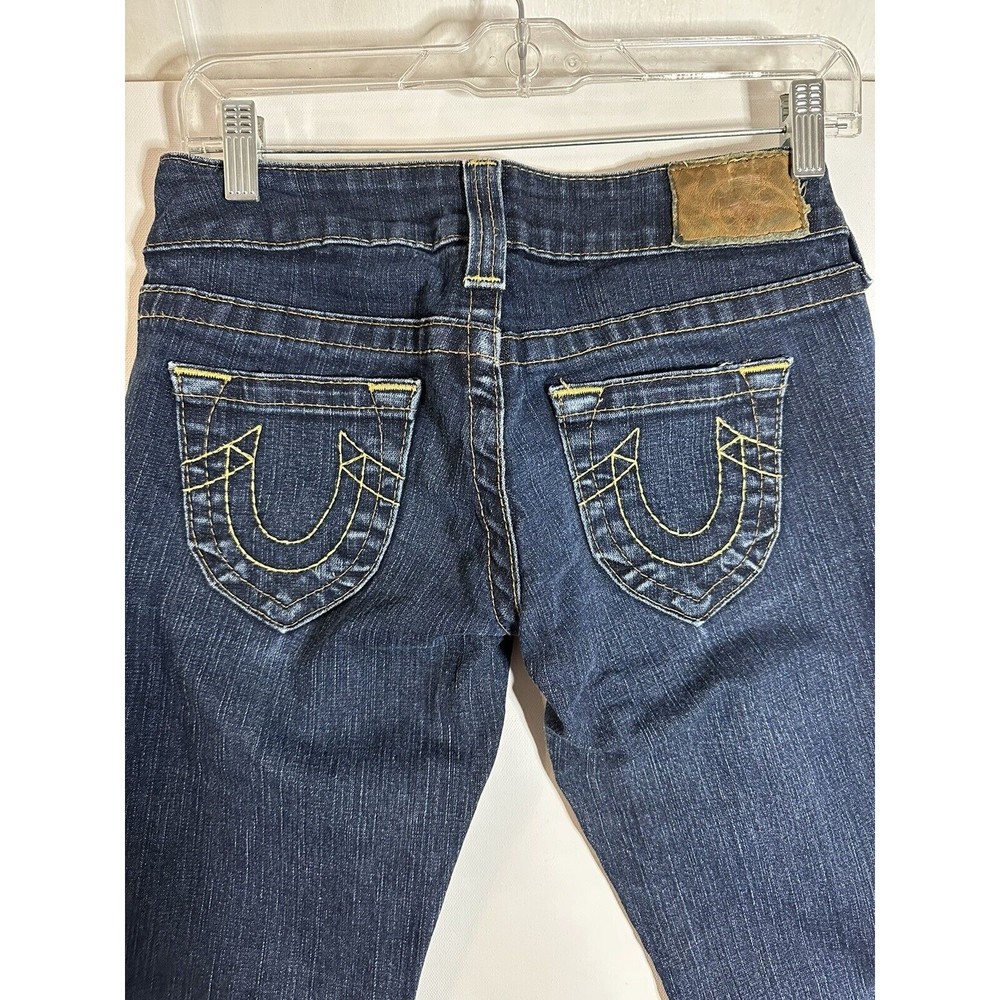 TRUE RELIGION -  Women’s Straight Leg Dark Wash Jeans - Size 25 - Pre Owned EUC